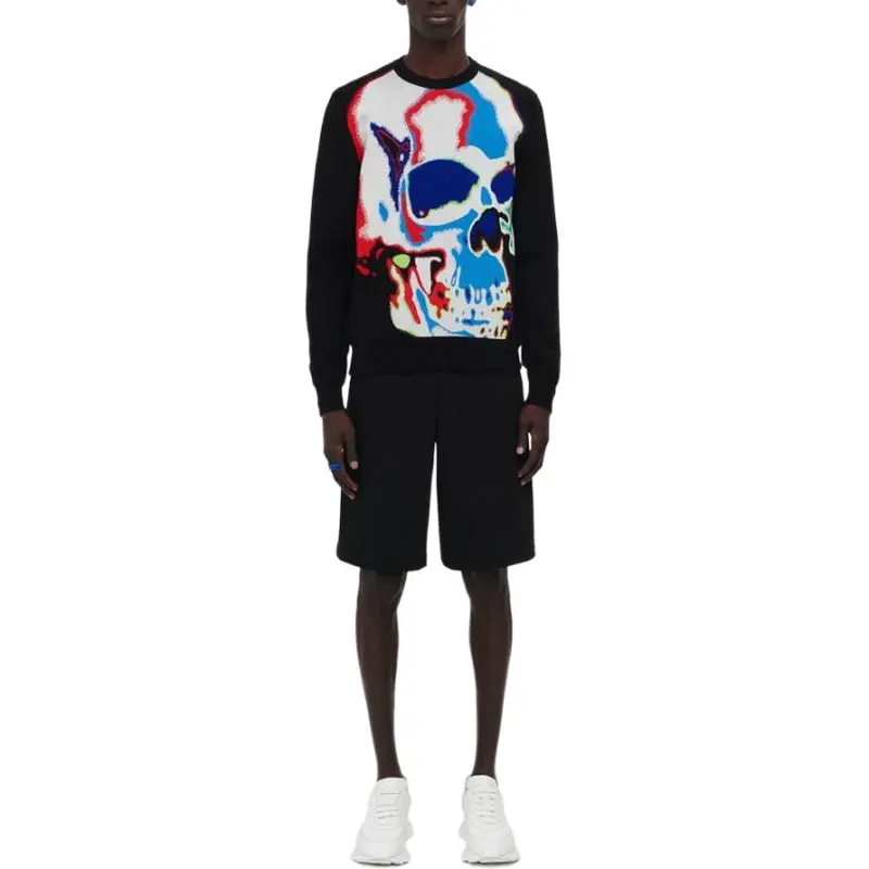 Alexander McQueen Skull Graphic Printed Crewneck Sweatshirt-1