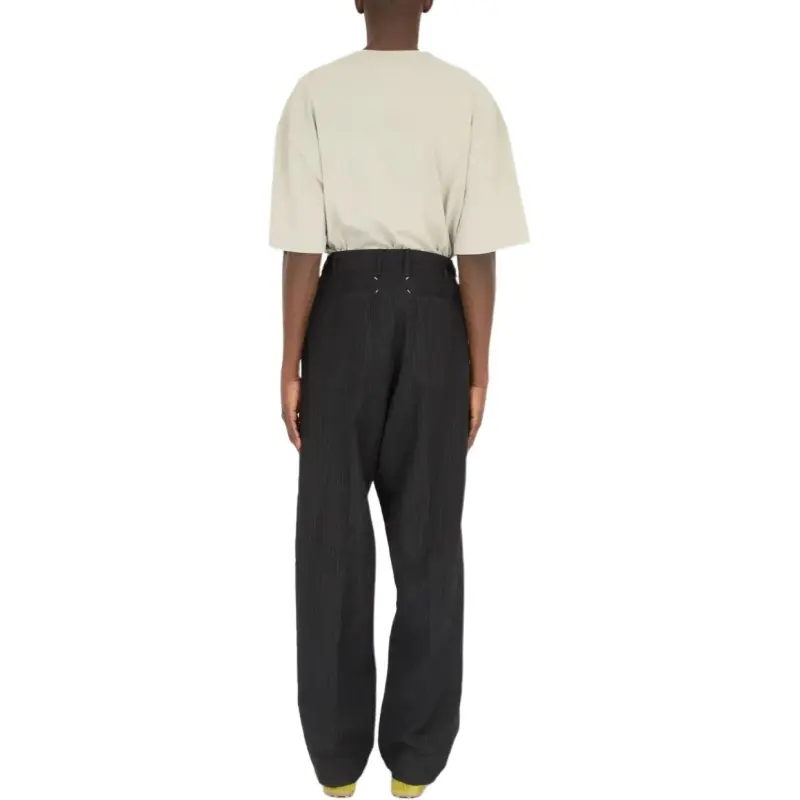 Maison Margiela Pinstripe Straight Trousers-4