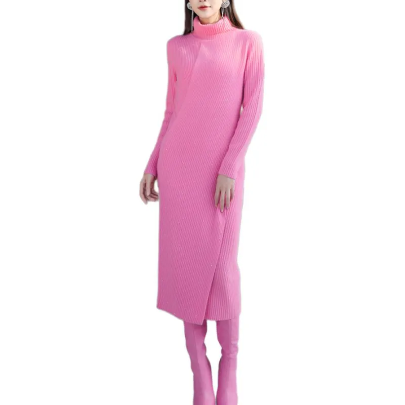 BESIONIA FW24 Long Sleeved Dresses Women's Pink-2