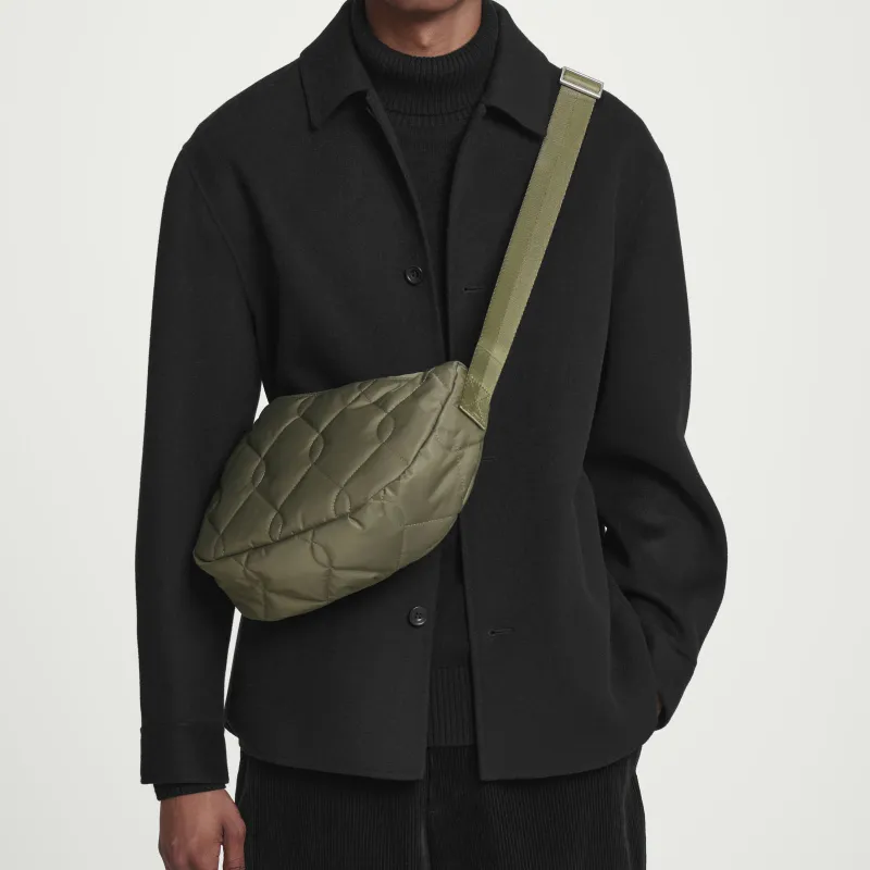 COS Polyamide Crossbody Bag, Shoulder Bag Men's Khaki Green-4
