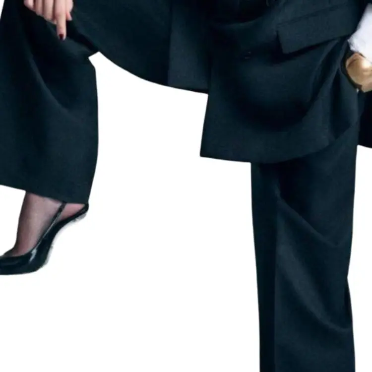 SAINT LAURENT Tailored Wool Pants 'Black'-3