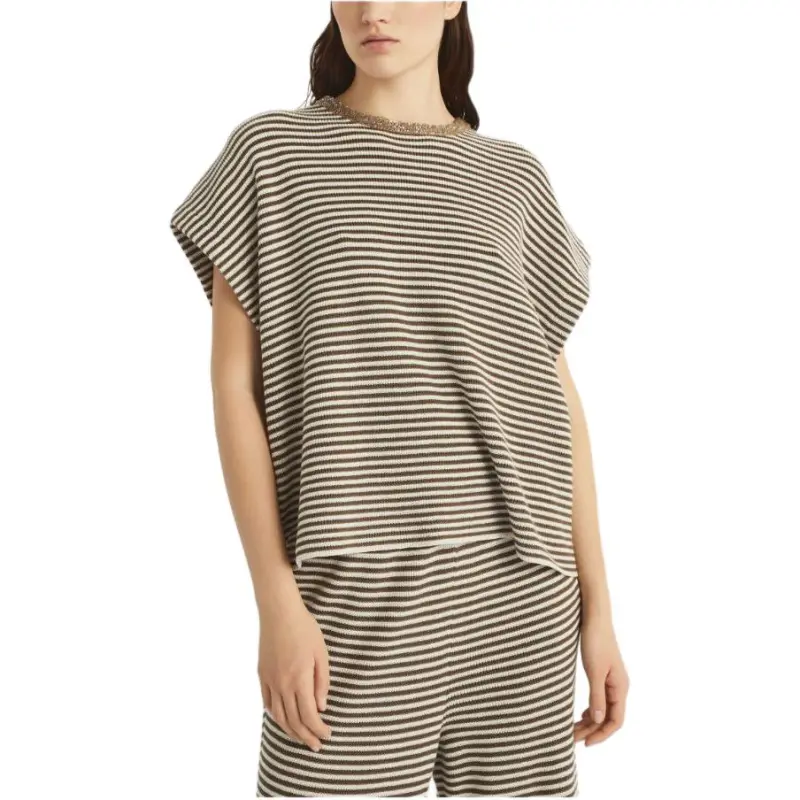 Brunello Cucinelli Striped Knit Top-2