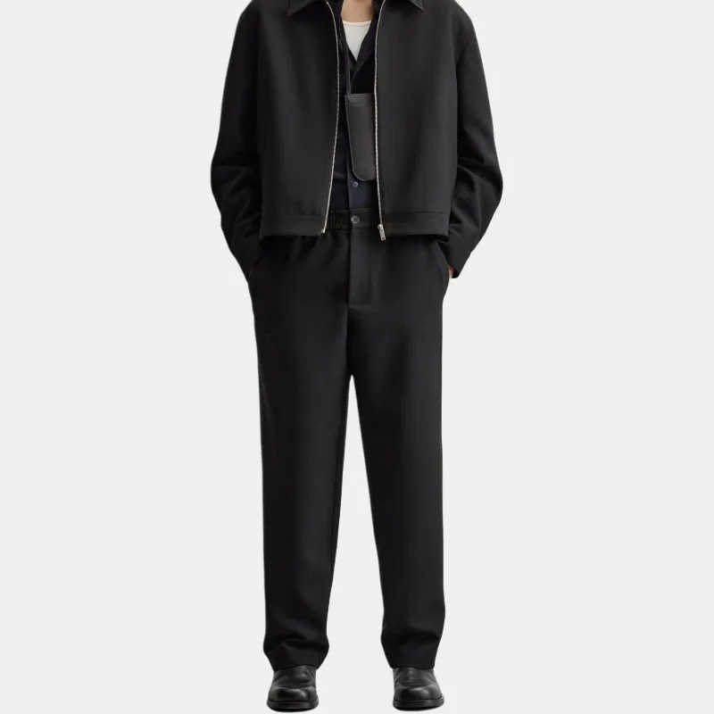 ZARA Casual Pants Men Black-5