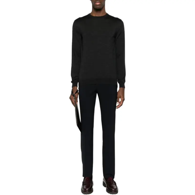 EMPORIO ARMANI SS24 Suit Trouser Men's Black-3