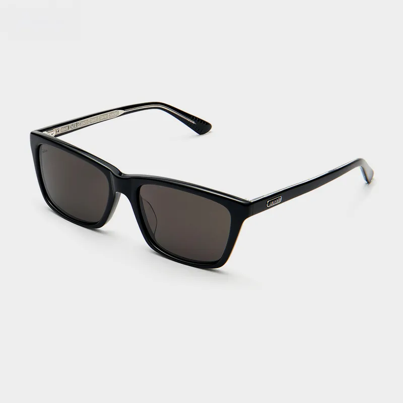 Fakeme Plate Oval Sunglasses Unisex Black-2