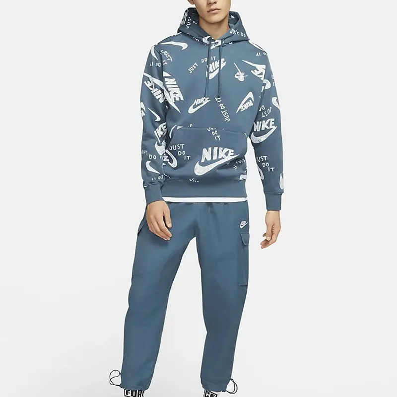 Nike Sweatshirts Men Gray Green-4