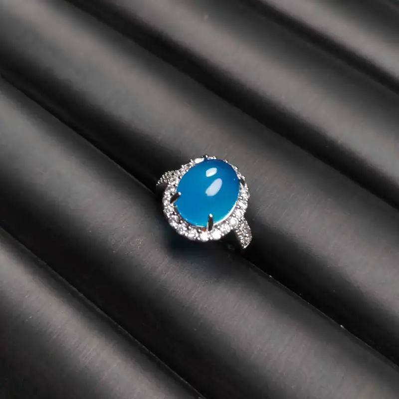 JUNWEN Chalcedony Rings Women's-2
