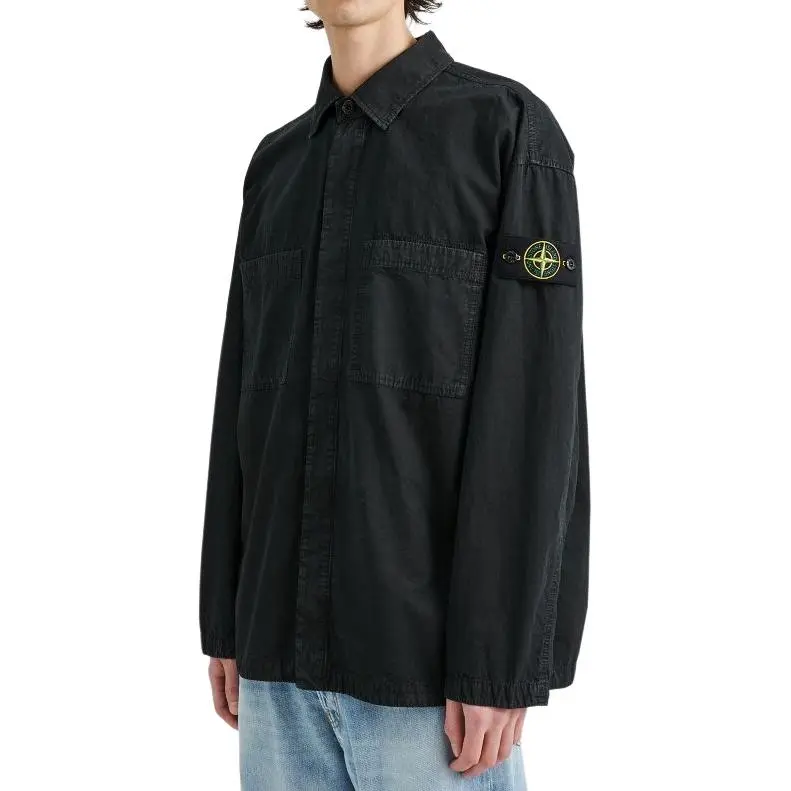 STONE ISLAND Shirts Men Black-3