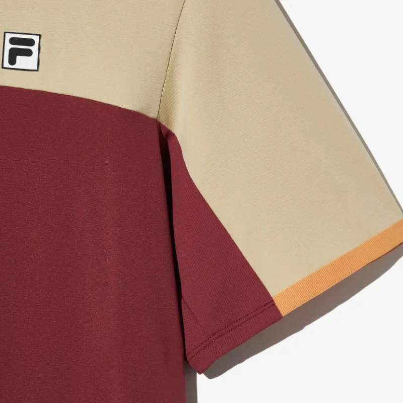 FILA SS25 Tennis Top Men's Burgundy-3
