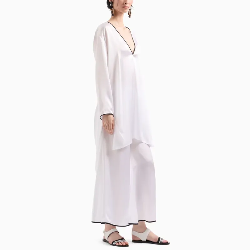 GIORGIO ARMANI Silk Satin Long Shirt-3