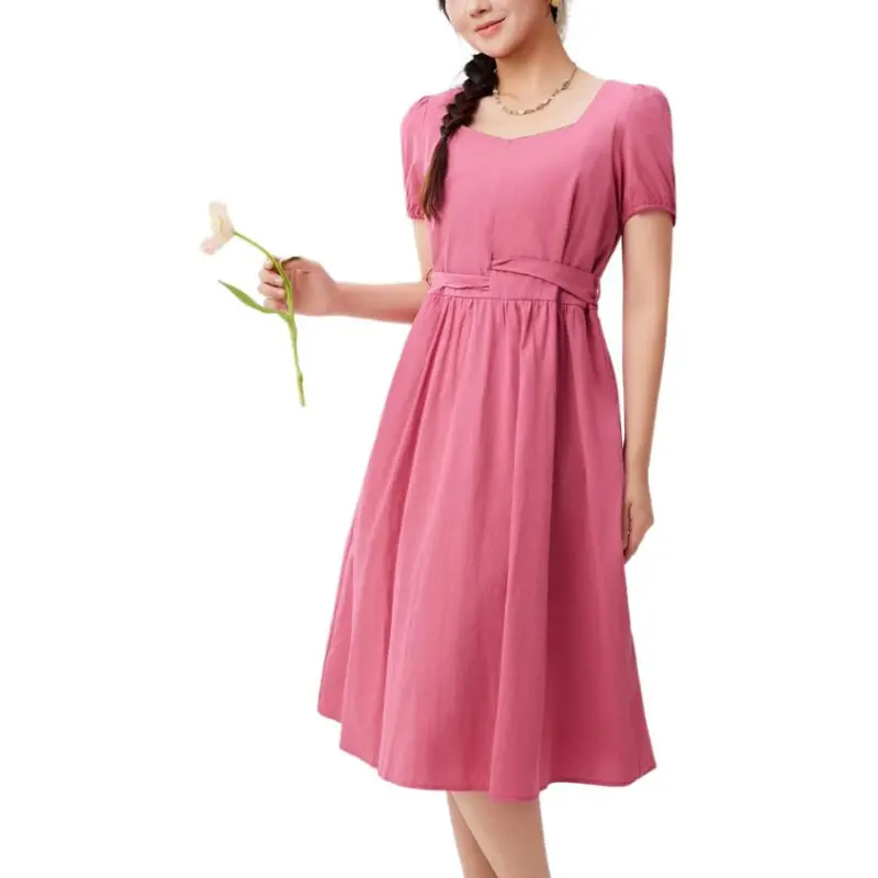 Love To Serve Short Sleeved Dress Women's Fuchsia-4