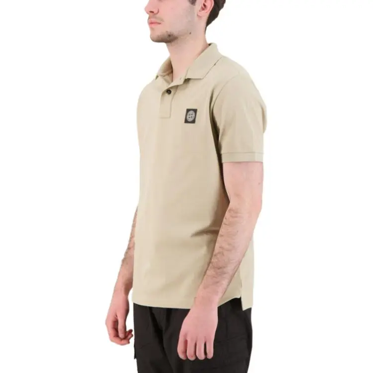 STONE ISLAND Logo Patch Short Sleeved Polo Shirt-4