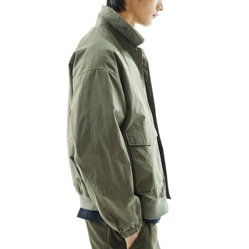 H&M Jackets Coats Men's Khaki Green-1