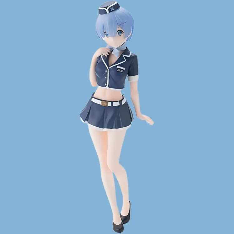 SEGA Rem Sega, RE Zero Starting Life In Another World Re 0 Rem, Air Hostess Uniform Bonus Gifts 21cm-5