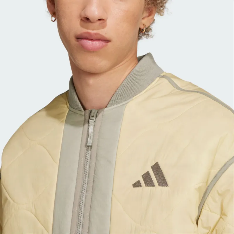 Adidas LIGHTWEIGHT PADDED Jackets Coats Men's Sandalwood/Pebble Silver Gray-4