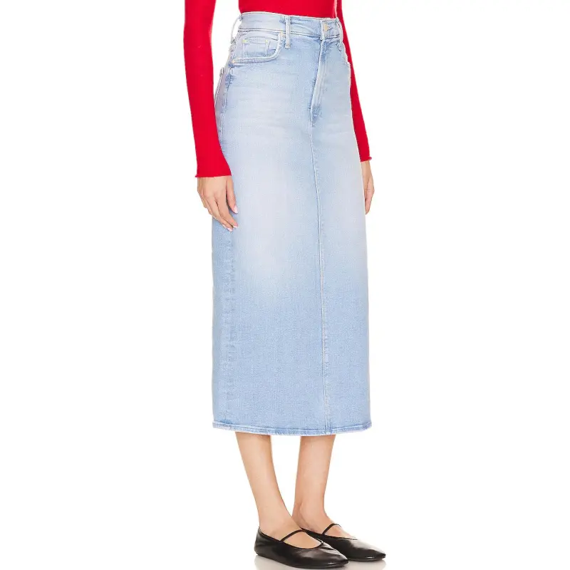 MOTHER Pusher High rise Midi Skirt-2