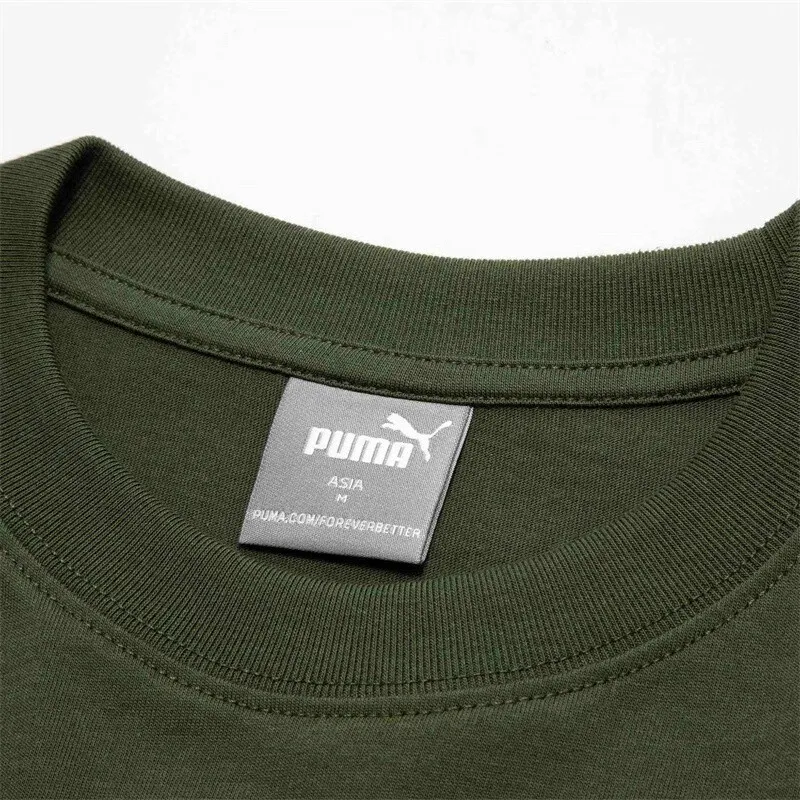 PUMA T Shirts Unisex Army Green-2