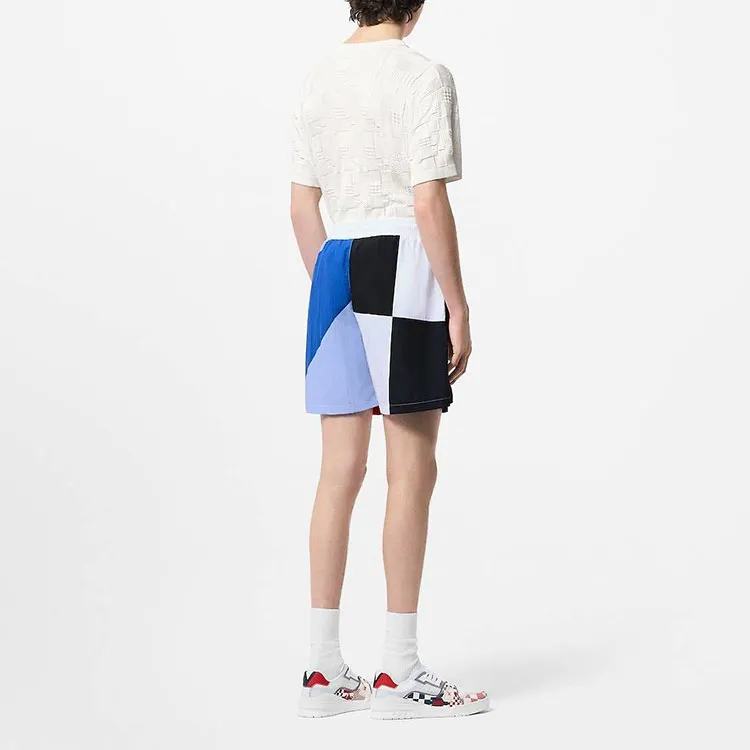 LOUIS VUITTON Damier Jacquard Short Sleeved Cotton Crewneck-4
