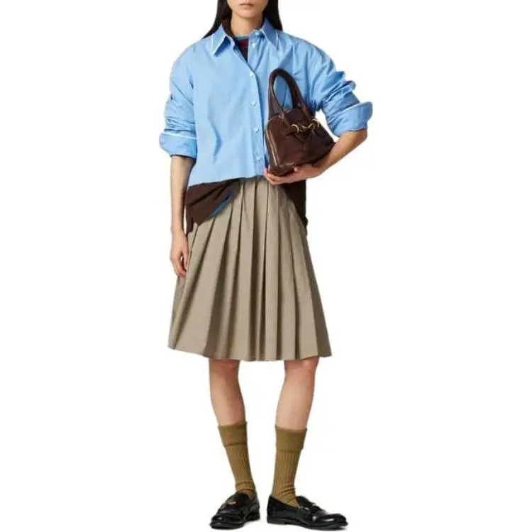MIU MIU SS25 Shirt Women's Sapphire Blue-1