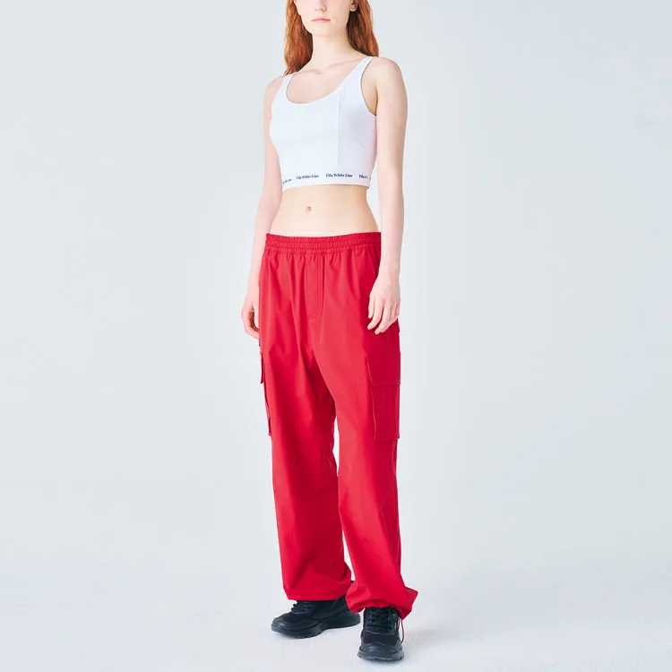 FILA Knitted Sweatpants Unisex Red-3