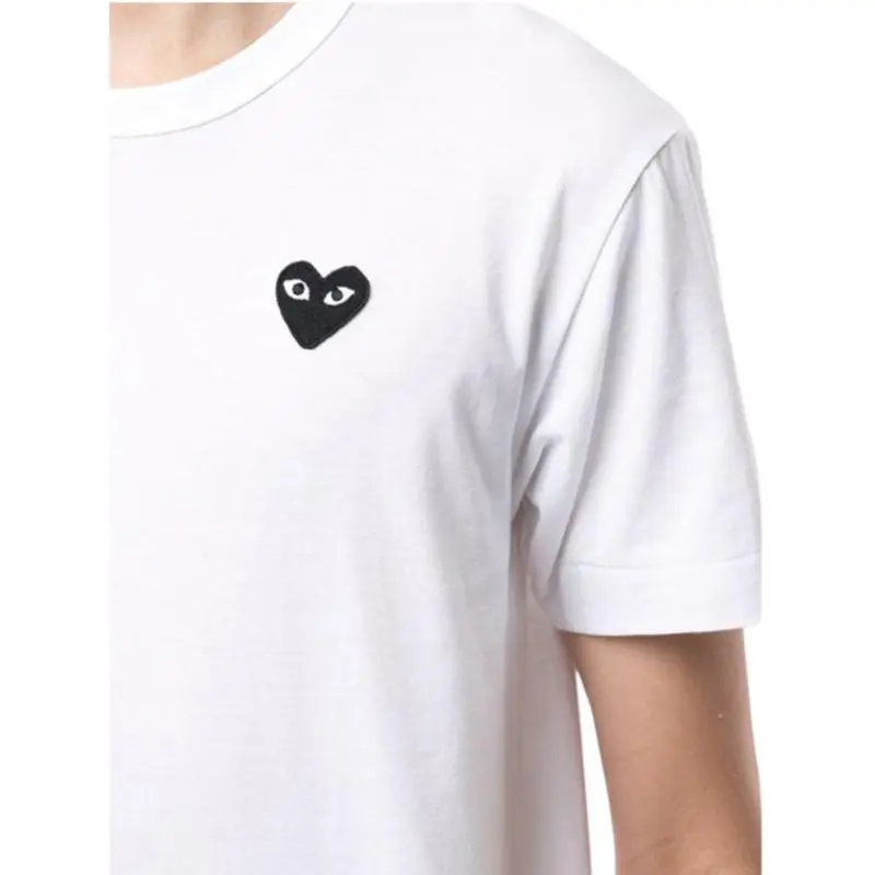 CDG Play T Shirts Men White-4