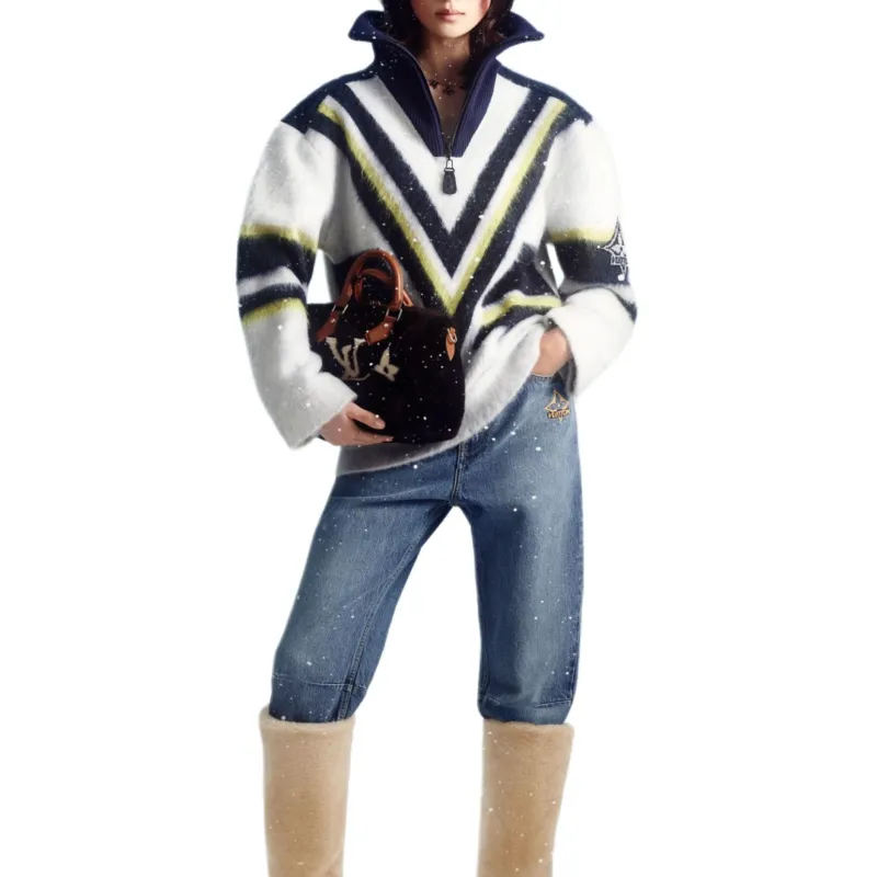 LOUIS VUITTON Mohair Hockey Stripes Pullover-7