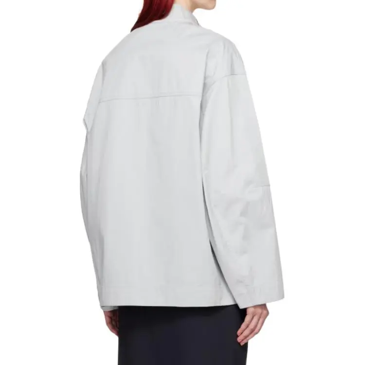 Lemaire Asymmetrical Blouson 'Cold Dye Cloud Grey'-4