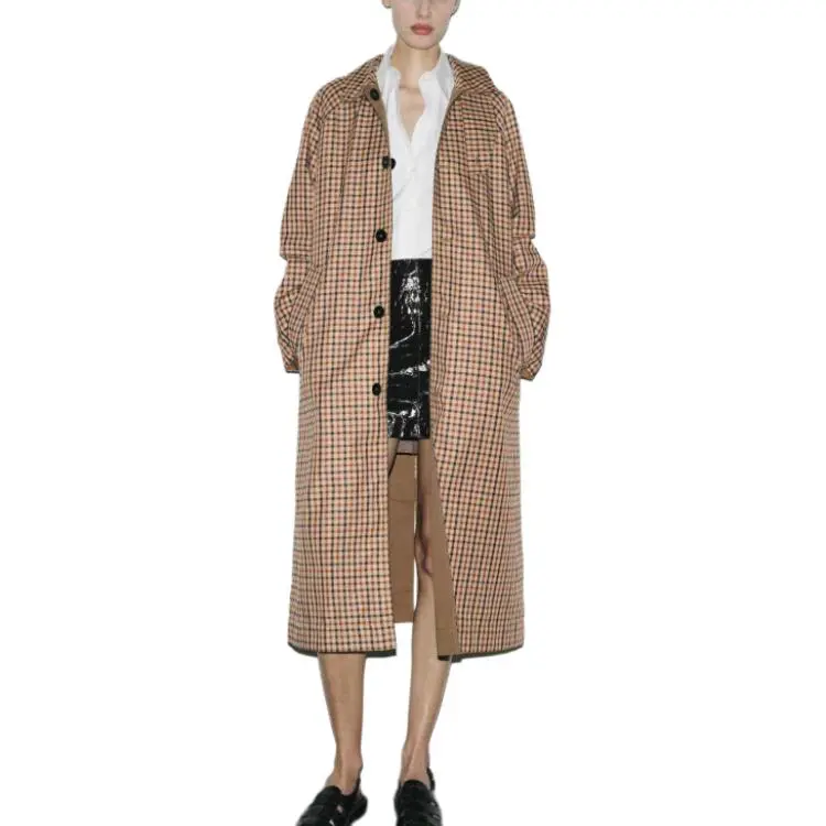 ZARA Trench Coat Women's Dark Camel-1
