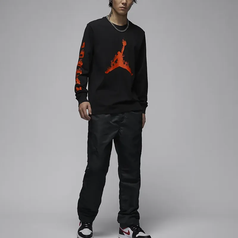 Jordan T-Shirt Men's Black/Team Orange-2