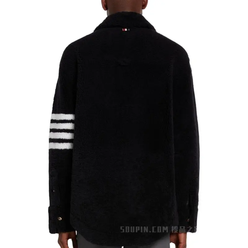 THOM BROWNE 4 Bar Shearling Jacket-5