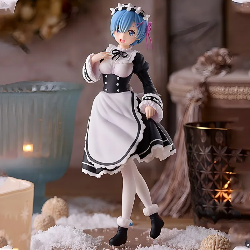 GSC Rem Pop Up Parade Re  Zero Starting Life In Another World Ice Season Outfit Reissued Version Scale Figures 17cm-1