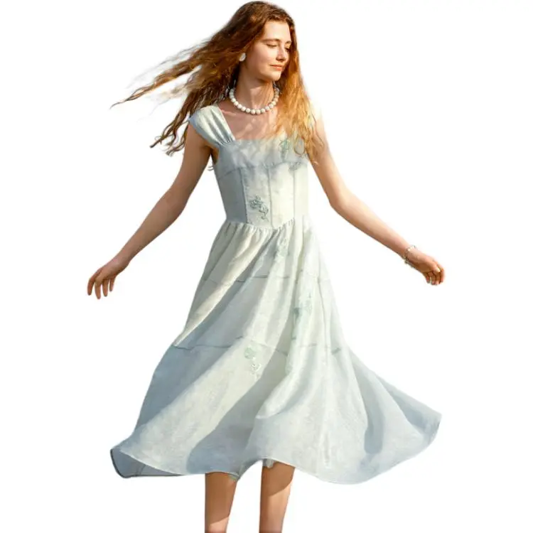 COCOON Slip Dress Women's Green-2