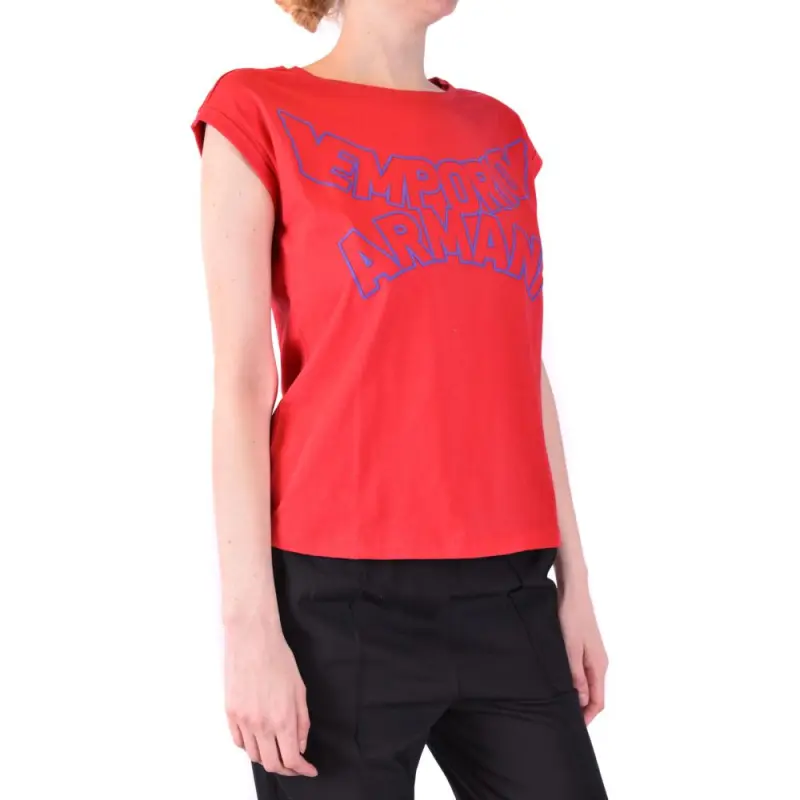 EMPORIO ARMANI T Shirts Women's Peach Pink-2