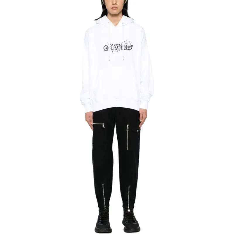 Off Bookish Flower Skate Hoodie-1