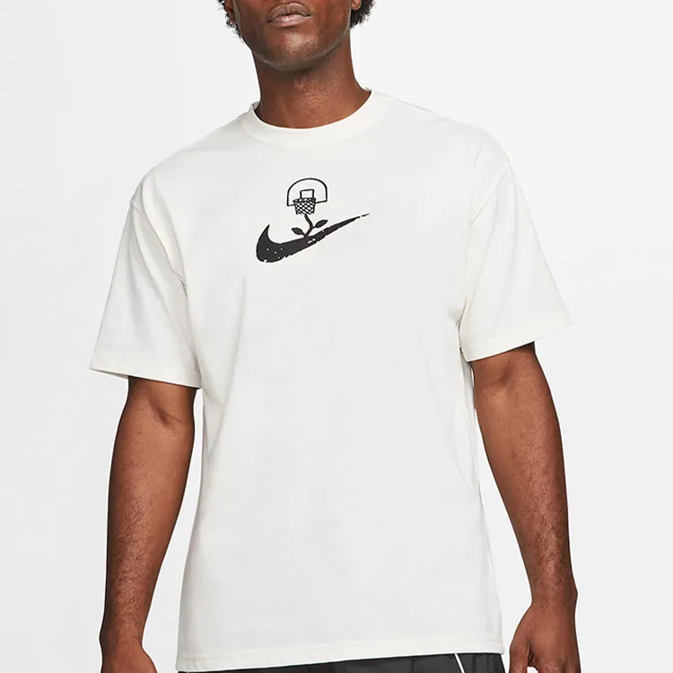 Nike Logo Printing Pattern Pullover Casual Short Sleeve T-Shirt White-2