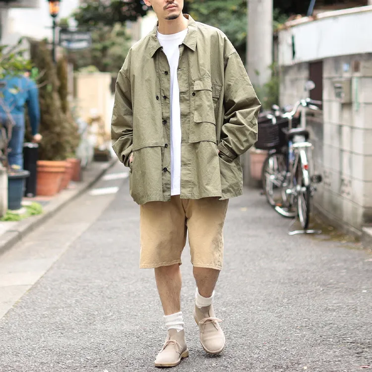 Beams Denim Shorts Men-1