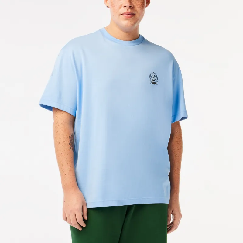 LACOSTE T Shirts Men Sky Blue-3