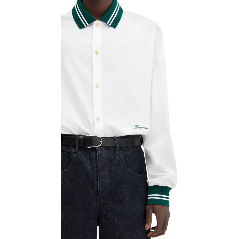 Jacquemus Logo Detailed Long Sleeve Shirt-4