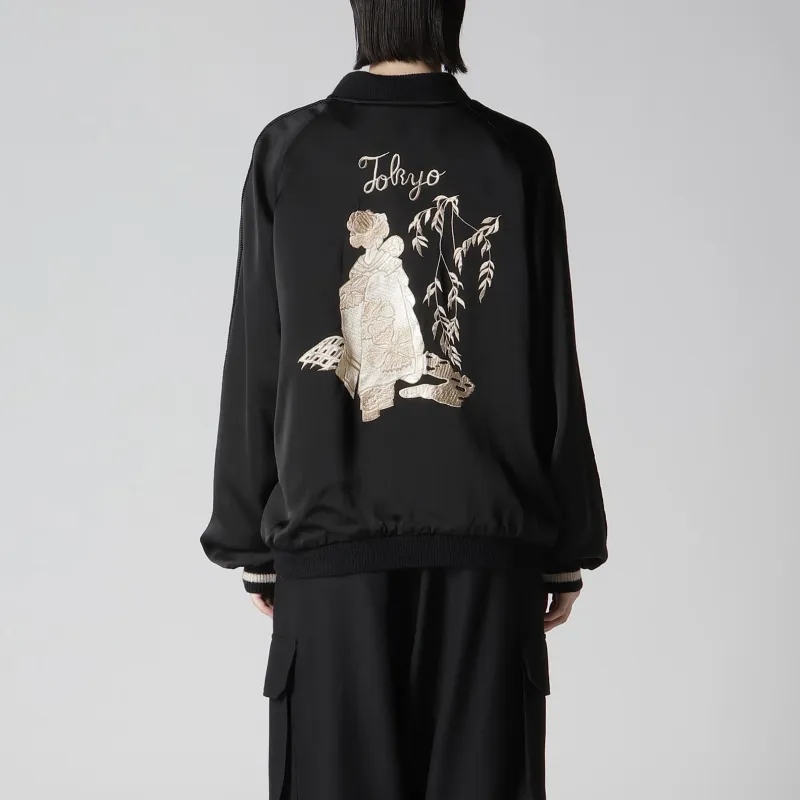 Yohji Yamamoto Sukajan Long-sleeves Bomber Jacket-5