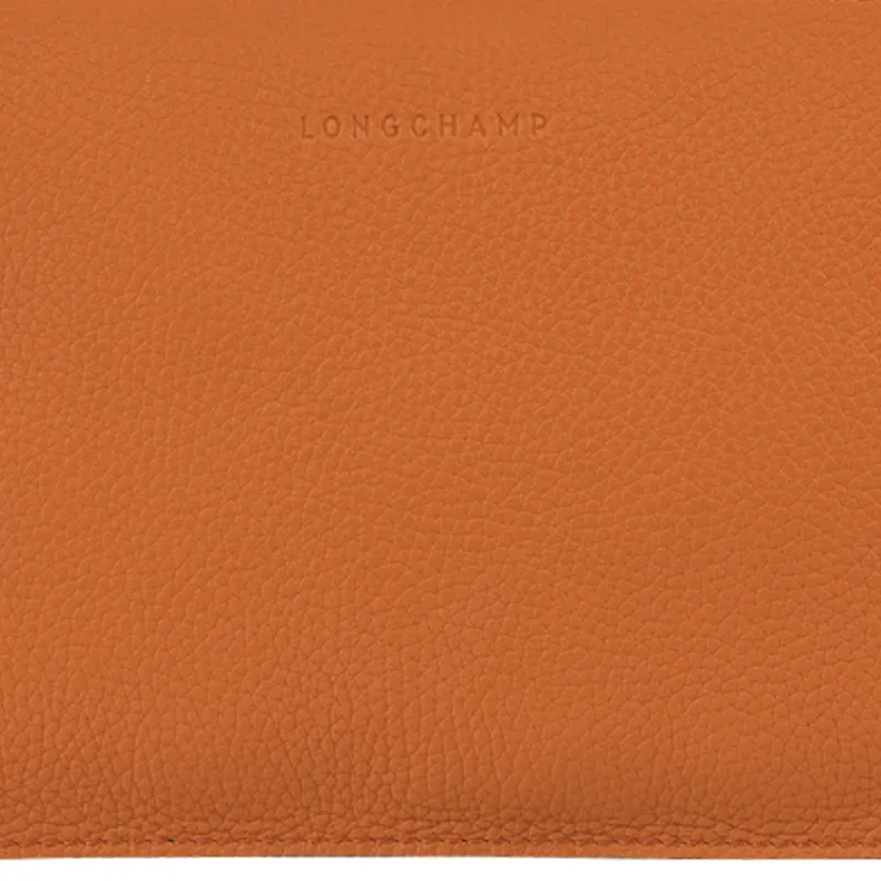 LONGCHAMP Roseau Essential Cow Leather Clutch Women's Orange-3