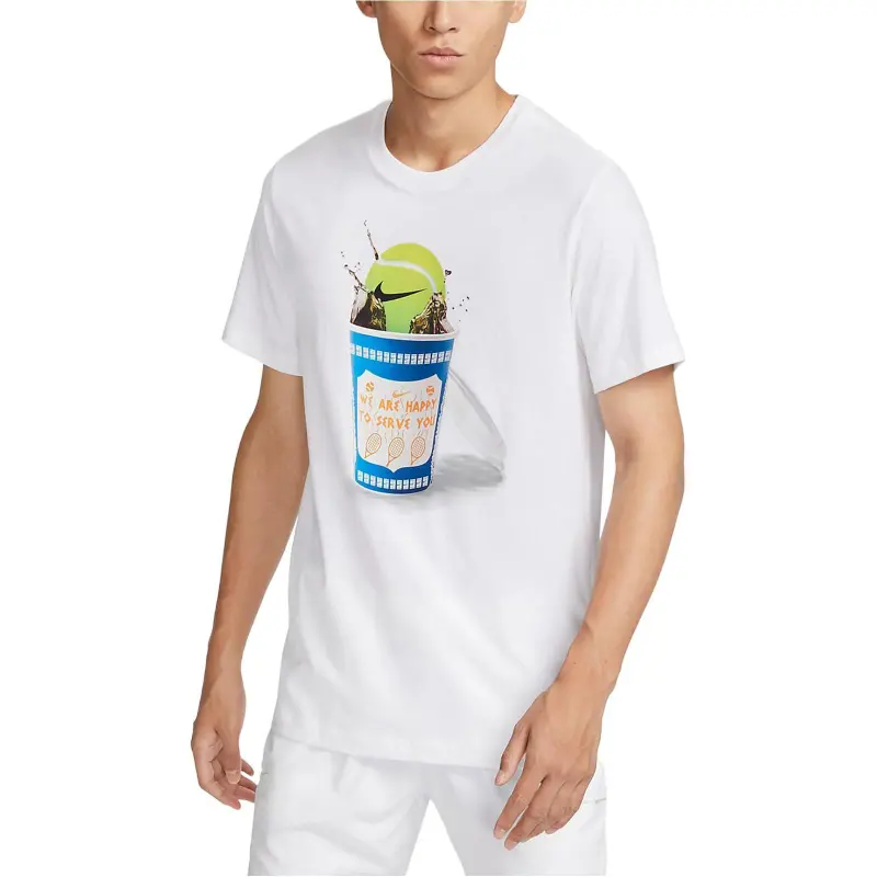 Nike T Shirts Men White-1