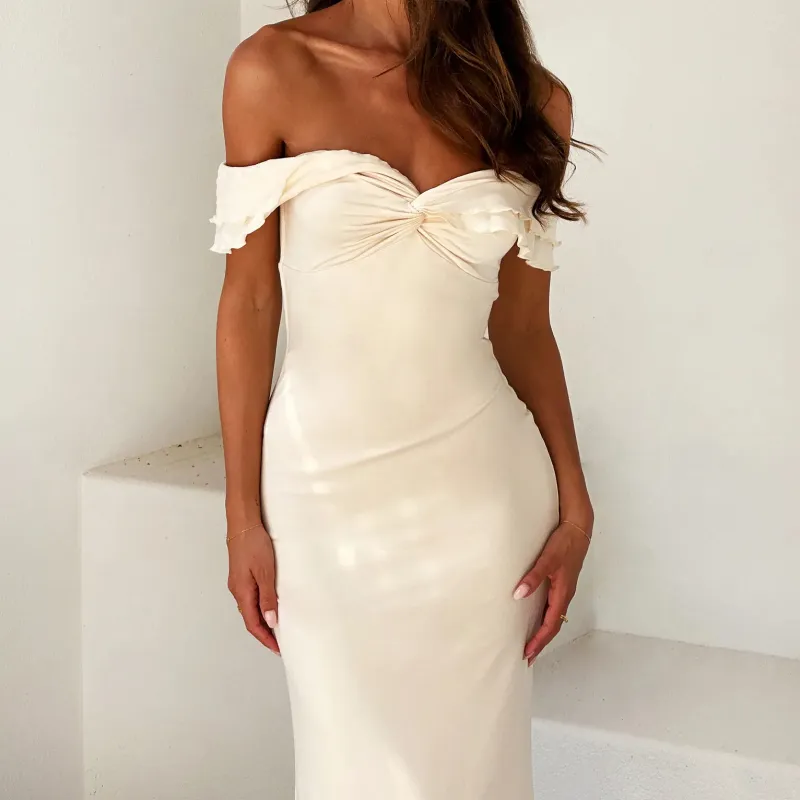 Tiger Mist DENALI MAXI DRESS Short Sleeved Dress Women's White-5