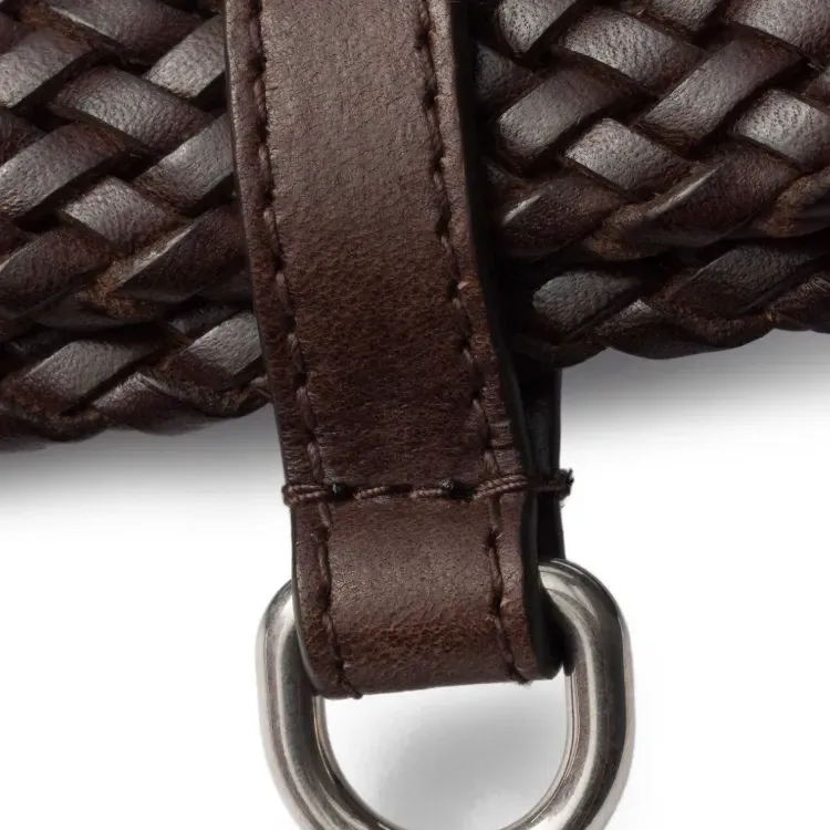 PRADA Calfskin, Hardware Accessories Leather Belts Men's Brown -1