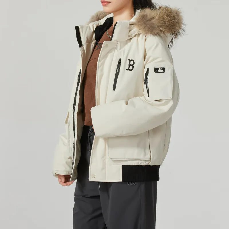 MLB Boston Red Sox FW24 Down Jacket Unisex Dark Cream-2