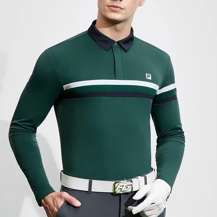 FILA Golf Series Polo Shirt Men's Mountain Wall Green-3