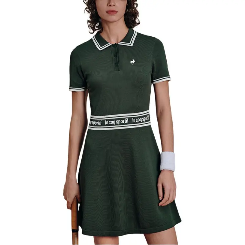 Le Coq Sportif Short Sleeved Dresses Women's Forest Green-1