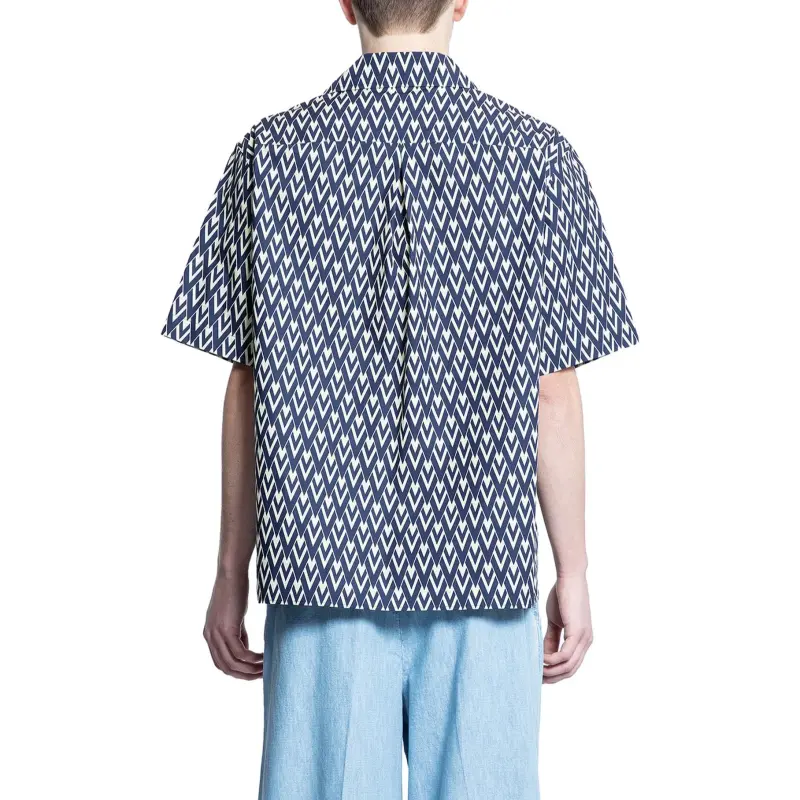Valentino Optical V Button Up Shirt-1