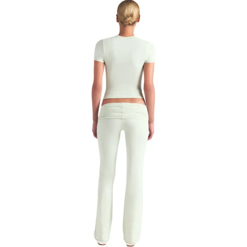 SKIMS SS25 COTTON JERSEY FOLDOVER PANT Casual Pants Women's SPEARMINT/Spearmint-2