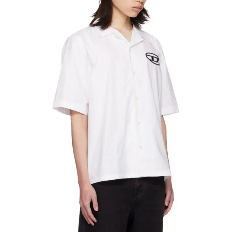 DIESEL Logo Embroidered Short Sleeved Shirt-3