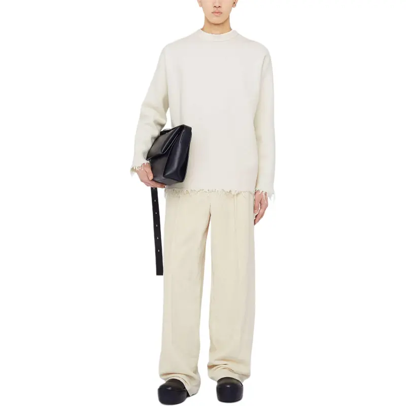 JIL SANDER Distressed Frayed Edged Jumper-1